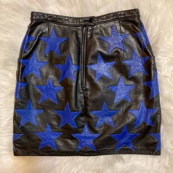 Handmade Upcycled Leather Skirt - Picture 4 of 4